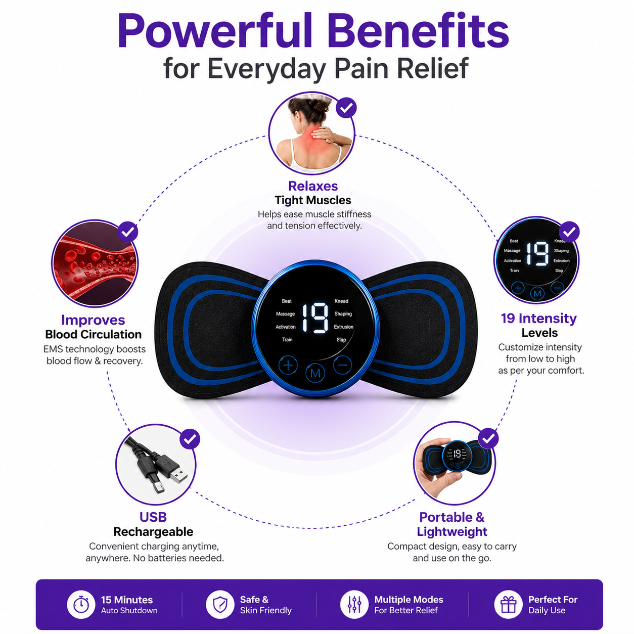 Kidlix PulseRelief™ EMS Massager
