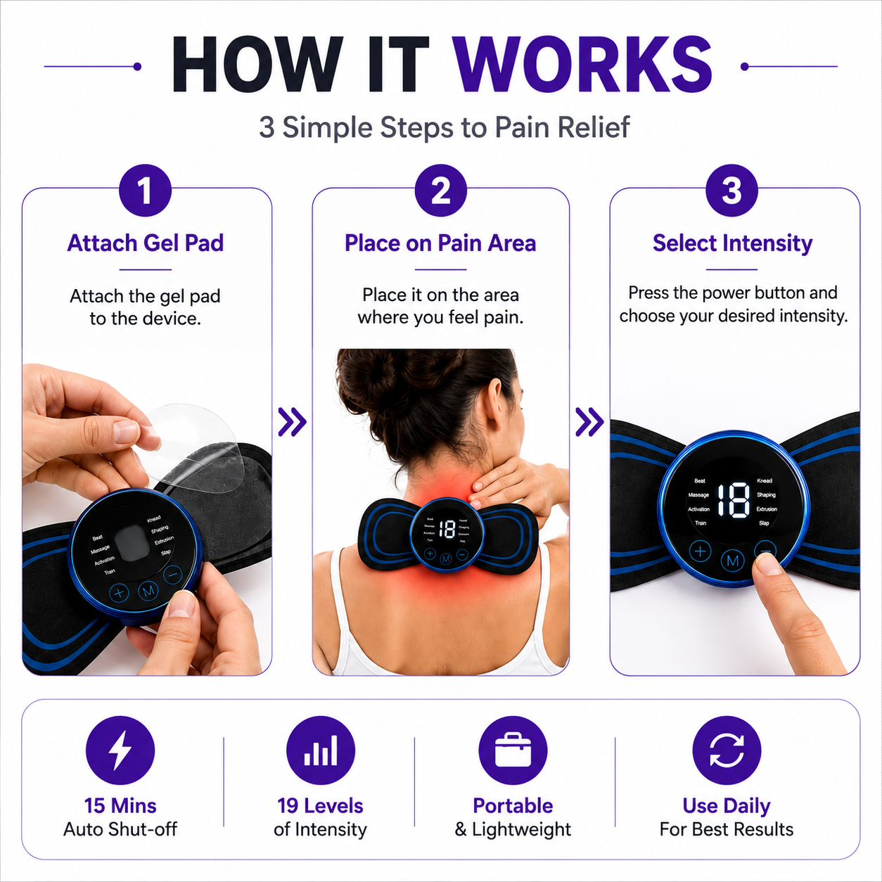 Kidlix PulseRelief™ EMS Massager
